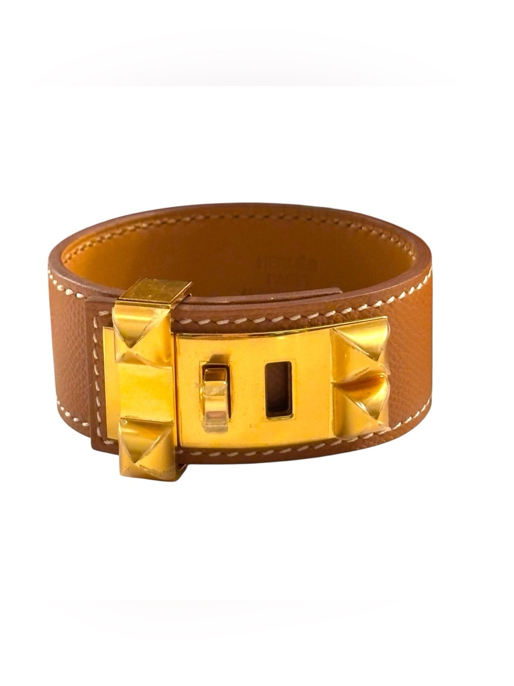 Hermès Collier de Chien 24 CDC Gold (Tan) Epsom Bracelet GHW T2